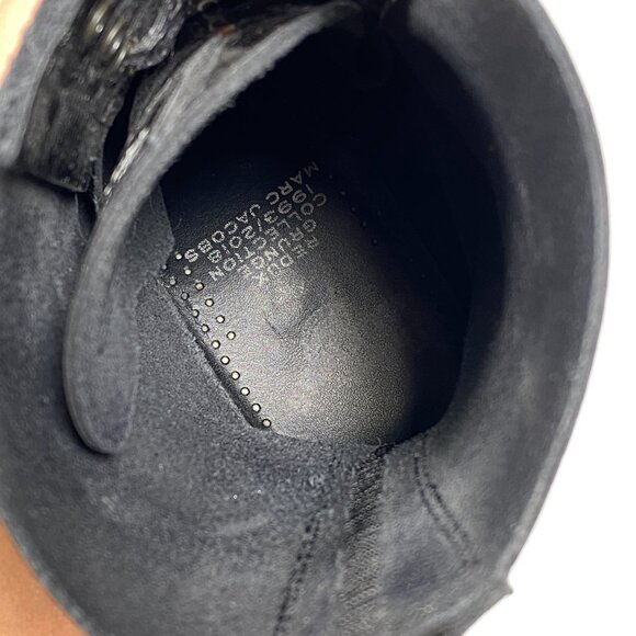 DR. MARTENS x MARC JACOBS Black Patent Leather Redux Grunge Boots - Picture 13 of 14